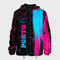 Куртка с капюшоном мужская Porto - neon gradient: по-вертикали, цвет: 3D-черный