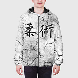 Куртка с капюшоном мужская Джиу-Джитсу : Потресканная земля, цвет: 3D-черный — фото 2