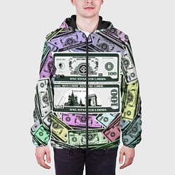Куртка с капюшоном мужская 100 LOOKS FULL, цвет: 3D-черный — фото 2