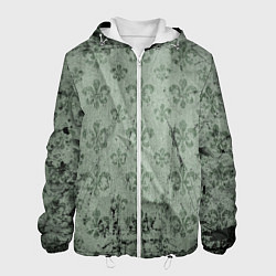 Куртка с капюшоном мужская Старая затёртая мешковина с принтом, цвет: 3D-белый