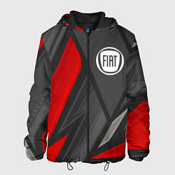 Куртка с капюшоном мужская Fiat sports racing, цвет: 3D-черный