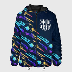 Куртка с капюшоном мужская Barcelona градиентные мячи, цвет: 3D-черный