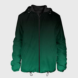 Мужская куртка Черный и бирюзово - зеленый, текстурированный под