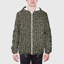 Куртка с капюшоном мужская Русская кольчуга, цвет: 3D-белый — фото 2