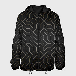 Куртка с капюшоном мужская Black gold - Узоры, цвет: 3D-черный