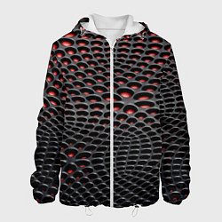 Куртка с капюшоном мужская Imitation snake skin - pattern, цвет: 3D-белый
