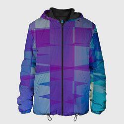 Мужская куртка Геометрические объёмные фиолетовые кубы