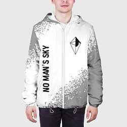 Куртка с капюшоном мужская No Mans Sky glitch на светлом фоне: надпись, симво, цвет: 3D-белый — фото 2