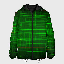 Куртка с капюшоном мужская Нейросеть - текстура, цвет: 3D-черный