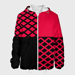 Мужская куртка Черно-красный геометрический узор