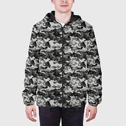 Куртка с капюшоном мужская Камуфляж URBAN городской, цвет: 3D-черный — фото 2