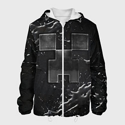 Куртка с капюшоном мужская Minecraft black, цвет: 3D-белый