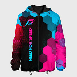 Мужская куртка Need for Speed - neon gradient: по-вертикали