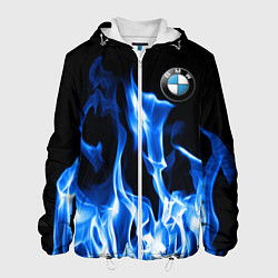 Куртка с капюшоном мужская BMW fire, цвет: 3D-белый