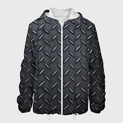 Куртка с капюшоном мужская Рифленая сталь, цвет: 3D-белый