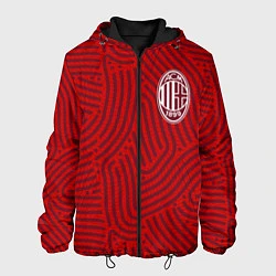 Куртка с капюшоном мужская AC Milan отпечатки, цвет: 3D-черный