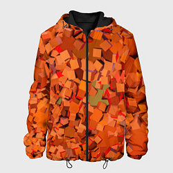 Мужская куртка Оранжевые кубы в абстракции