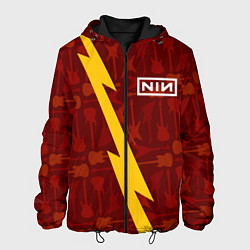 Куртка с капюшоном мужская Nine Inch Nails гитары и молния, цвет: 3D-черный