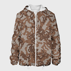 Куртка с капюшоном мужская Камуфляж ВСР-84 песчаный, цвет: 3D-белый