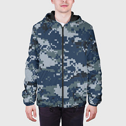 Куртка с капюшоном мужская Камуфляж Росгвардия цифра, цвет: 3D-черный — фото 2