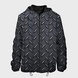 Куртка с капюшоном мужская Стальное противоскользящее покрытие - текстура, цвет: 3D-черный