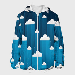 Куртка с капюшоном мужская Night clouds, цвет: 3D-белый