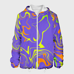 Куртка с капюшоном мужская Сrazy abstraction, цвет: 3D-белый