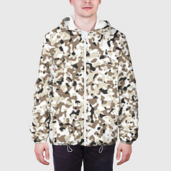 Куртка с капюшоном мужская Камуфляж зима мелкий, цвет: 3D-белый — фото 2