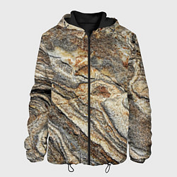 Куртка с капюшоном мужская Камень stone, цвет: 3D-черный