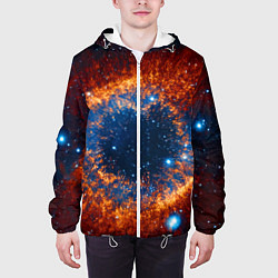 Куртка с капюшоном мужская Космическое галактическое око, цвет: 3D-белый — фото 2