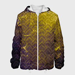 Куртка с капюшоном мужская Текстура - Old wall, цвет: 3D-белый