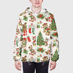 Куртка с капюшоном мужская Christmas Рождество, цвет: 3D-белый — фото 2