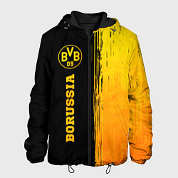 Куртка с капюшоном мужская Borussia - gold gradient: по-вертикали, цвет: 3D-черный