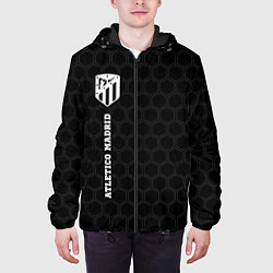Куртка с капюшоном мужская Atletico Madrid sport на темном фоне: по-вертикали, цвет: 3D-черный — фото 2