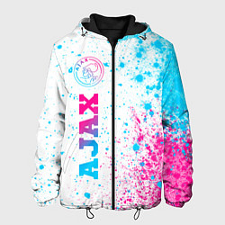 Мужская куртка Ajax neon gradient style: по-вертикали