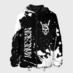 Куртка с капюшоном мужская Maneskin и рок символ на темном фоне, цвет: 3D-черный