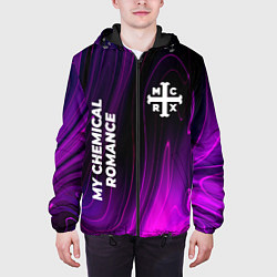 Куртка с капюшоном мужская My Chemical Romance violet plasma, цвет: 3D-черный — фото 2