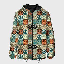 Куртка с капюшоном мужская Peace symbol pattern, цвет: 3D-черный