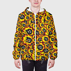 Куртка с капюшоном мужская Serious Sam logo pattern, цвет: 3D-белый — фото 2