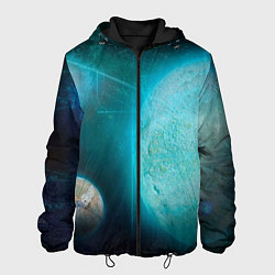 Куртка с капюшоном мужская Космос и планеты, цвет: 3D-черный