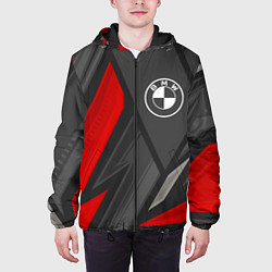 Куртка с капюшоном мужская BMW sports racing, цвет: 3D-черный — фото 2