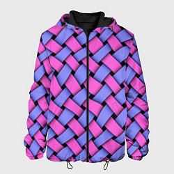 Мужская куртка Фиолетово-сиреневая плетёнка - оптическая иллюзия