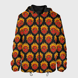 Куртка с капюшоном мужская Огненный знак мира, цвет: 3D-черный