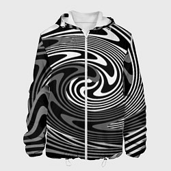 Мужская куртка Black and white abstract pattern