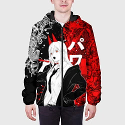 Куртка с капюшоном мужская Пауэр и драконы, цвет: 3D-черный — фото 2