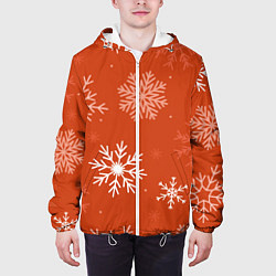 Куртка с капюшоном мужская Orange snow, цвет: 3D-белый — фото 2