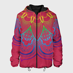 Куртка с капюшоном мужская Viva magenta mandala, цвет: 3D-черный