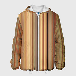 Куртка с капюшоном мужская Золотистые и серые линии в геометрии, цвет: 3D-белый