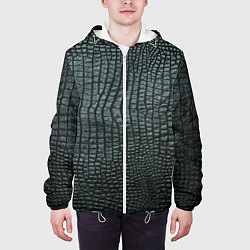 Куртка с капюшоном мужская Кожа крокодила - fashion, цвет: 3D-белый — фото 2