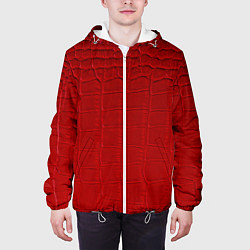 Куртка с капюшоном мужская Crocodile skin - texture - fashion, цвет: 3D-белый — фото 2